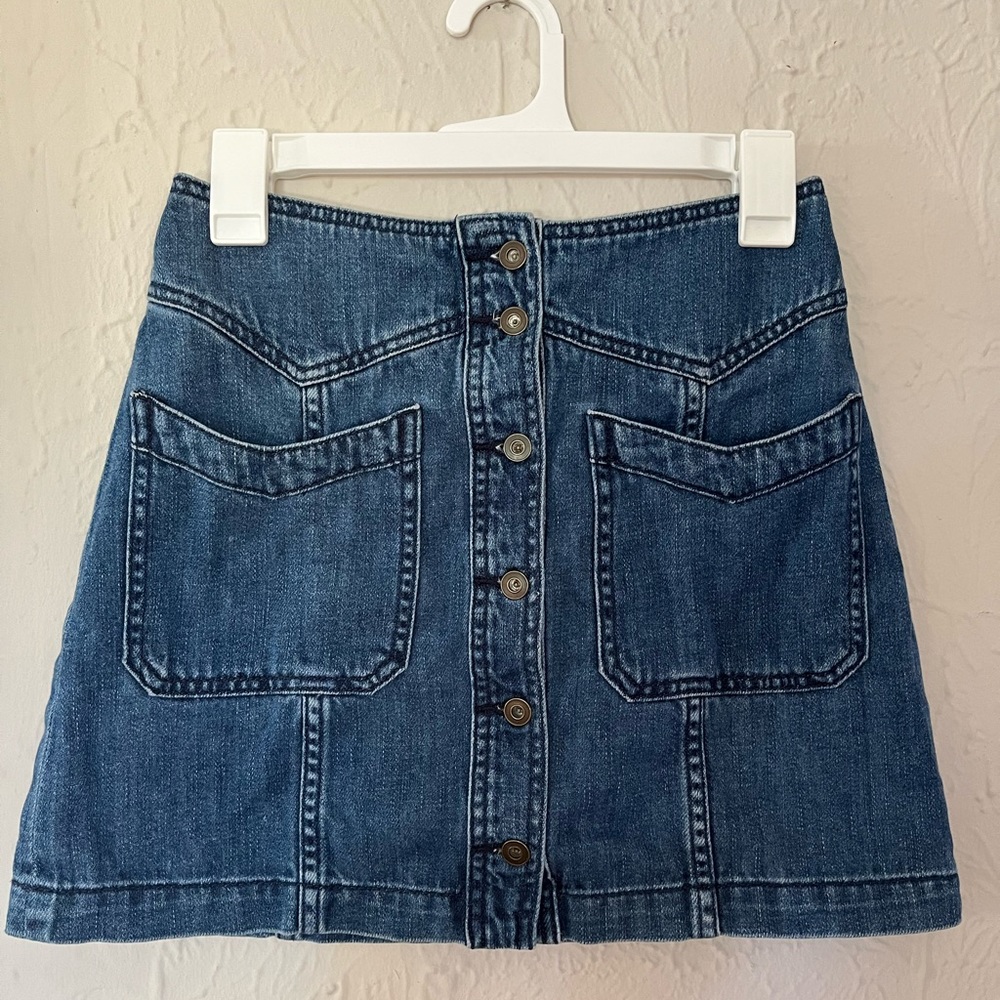 Free People Jean Skirt. Size 0.